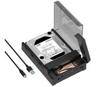 SABRENT Boitier Disque Dur Externe, USB-C Station d'accueil pour Disque Dur HDD/SATA 3.5"/2.5" & Boitier SSD M2 NVMe avec Fonction de Clonage Hors Ligne - Adaptateur SATA USB Intégré (DS-UFNC)