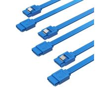 SABRENT Cable SATA 3 Ultra-Rapide 6 Gbit/s, Cable SATA SSD avec loquet de verrouillage pour disques durs, lecteurs CD et DVD, Adaptateur SSD - HDD, 50cm Lot de 3 Bleu - (CB-SFK3)