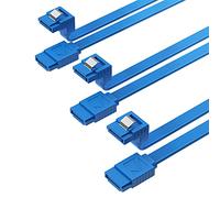 SABRENT Cable SATA 3 Ultra-Rapide 6 Gbit/s, Cable SATA SSD avec loquet de verrouillage pour disques durs, lecteurs CD et DVD, Adaptateur SSD - HDD, 50cm Lot de 3 Noir - (CB-SFK3)