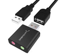 SABRENT Carte Son Externe, Adaptateur Audio USB vers 3,5mm Jack, Aluminium convertisseur de Carte Son USB avec Stéréo, Micro, pour PS4, PS5, PC Laptop, Compatible avec Windows, Mac (AU-EMCB)