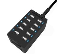 SABRENT Chargeur Multi USB 10 Port Chargeur Multiple USB Station de Charge PD 60W, Station Charge iPhone, Téléphones Portables, MacBook, Samsung, Steam Deck (AX-TPCS)
