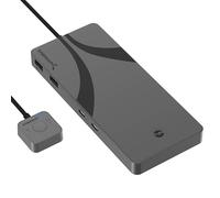 SABRENT Commutateur KVM Thunderbolt4, partage de périphériques avec 3 ports TB4 40 Gbit/s, 2 de charge USB-C 60W(PD 3.0)| 4 ports USB-A 3.2x2 10 Gbit/s| Résolution 4K@144 Hz/8K@60 Hz DSC (SB-TB4K)
