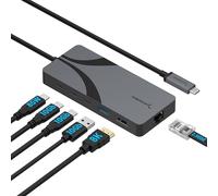 SABRENT Concentration USB4, Concentration de Voyage avec 2 Ports USB-C, 1 Port USB-A, HDMI 2.1, 2,5 GbE et 85W PD 3.0 [HB-U4HP]