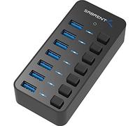 SABRENT Hub USB Alimenté, 5 Gbps Docking Station avec 7 Ports 5V/3A 36W Adaptateur Alimentation, Port USB Multiple pour PC des commutateurs et LED des voyants d'alimentation individuels (HB-BUP7)