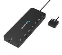 SABRENT KVM Switch, 2 port USB C Inputs, 2 outputs avec 60W PD, 2 USB, 2 port HDMI 4K@60Hz pour moniteur, ordinateur portable, PC, imprimante, scanner, souris, clavier Indicateurs de périphériques LED