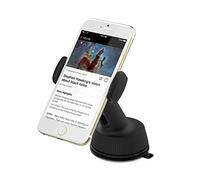 SABRENT Support Portable Voiture, Rotation 360° Fixation sur Tableau de Bord ou Pare Brise, Super Stable Porte Telephone Voiture Ventouse pour iPhone, Samsung Galaxy, Huawei, Xiaomi (CM-SPHB)