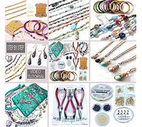 Sabrikas Laissez libre cours à votre esprit créatif Kit de fabrication de bijoux pour adultes Art en fil DIY Collier Bracelet Boucles d'oreilles Cadeau pour débutants