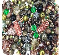 Sabrikas Let Your Creative Spirit Run Free Grands paquets de 80 g de perles acryliques pour fabrication de bijoux (marron)