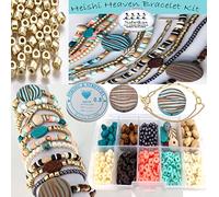Sabrikas Let Your Creative Spirit Run Free Lot de 12 kits de fabrication de bijoux pour filles, adolescents, adultes, loisirs créatifs, débutants, coffret cadeau Heishi en argile plate et perles en