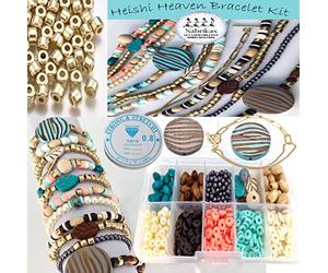Sabrikas Let Your Creative Spirit Run Free Lot de 12 kits de fabrication de bijoux pour filles, adolescents, adultes, loisirs créatifs, débutants, coffret cadeau Heishi en argile plate et perles en