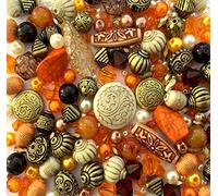 Sabrikas Lot de 285 perles de style arabe/ethnique Orange/marron