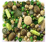 Sabrikas Lot de 310 perles style forêt Vert