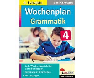 Sabrina Hinrich Wochenplan Grammatik / Klasse 4: Jede Woche übersichtlic (Poche)