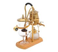 SABUIDDS Machine à café Belgique/Belgique Family Balance - 400 ml - Siphon - Machine à café sous vide - 4 tasses - Pour café et thé - Design vintage - Doré