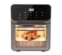 SABUIDDS Mini four à pizza 13 l avec chaleur tournante 3 en 1 avec 2 plaques de cuisson et 50 boîtes à gâteau, chaleur de voûte et de sole, minuterie de 60 min, gants de four, livret de recettes, 1350