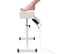 SABUIDDS Tabouret de pédicure mobile avec aspirateur à ongles - Hauteur : 48-68 cm - Repose-jambes - Soins des pieds - Blanc