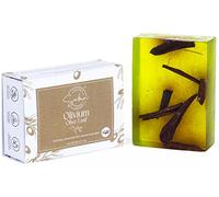 Sabun Naturally Lavish Sabun Co. Savon d'olive - Savon à l'extrait de feuille d'olivier 100 % naturel - Savon hydratant et végétalien à la glycérine - Arôme frais et propre - Barre P 1 pièce