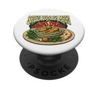 Sabzi Rice Ba Mahi Art Alimentaire Persan pour Les Iraniens PopSockets PopGrip Adhésif