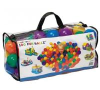 Sac 100 balles Multicolores en Plastique - diametre 8 cm - Accessoire Tente a balles - Set Jeu Enfant 1er Age avec Carte Animal