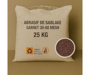 Sac 25 kg Sable Abrasif Garnet Mesh 30-60 pour Sableuse Aérogommeuse Sablage Aérogommage