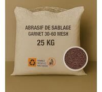 Sac 25 kg Sable Abrasif Garnet Mesh 30-60A+ pour Sableuse Aérogommeuse Sablage Aérogommage