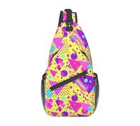 Sac 80s 90s Retro Pattern-13, Style rétro pour activités Sportives, Cyclisme, Voyage, Mixte.