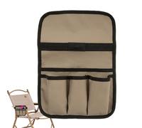 Sac À Accoudoir De Chaise De Plage - Soupche Latérale De Camping, Organisateur De Chaise Extérieure | Pouce De Stockage Multi-poches, Caddie Accrochée À L'accoudoir Avec Place De Tasse, Transporteur D