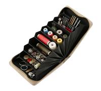 Sac à aiguilles à tricoter circulaire, pochette fine multicouche vide à fermeture éclair | Sac de rangement pour accessoires de | Pour crochets, bobines, voyages, travaux manuels