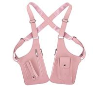 Sac à aisselles à Double épaule en cuir PU, sac tactique antivol pour hommes (rose)