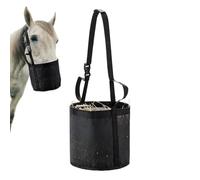 Sac à Alimentation pour Cheval,Seau à Grain en Filet Suspendu pour le Cou,Récipient à Foin d'Extérieur - Randonnée Longue Distance Camping Week-end Sortie Maison Écurie Voyages de Nuit