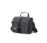 Sac à appareil photo en toile, imperméable, compatible avec Canon 5D4, couleur gris anthracite, dimensions 13×26×19 cm