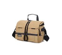 Sac à appareil photo en toile, imperméable, compatible avec Canon 5D4, couleur kaki, dimensions 13×26×19 cm