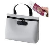 Sac À Argent Avec Serrure,Pochette De Stockage De Liquide Ergonomique Avec Serrure À Trois Chiffres | Grand Conteneur De Rangement | Pour Rangement Espèces Clés Bijoux Passeport Documents Billets Livr