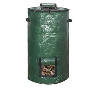 Sac à bac à compost - Récipient à ordures de jardin pliable robuste avec poignée renforcée | Sac à compost PE durable pour jardin, pelouse, restes de cuisine, fermentation biologique maison | Poubelle