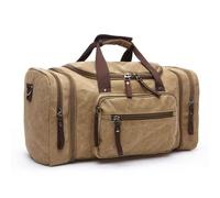 Sac à bagages de grande capacité, sac de voyage tendance, sac de voyage, sac à bandoulière d'extérieur portable, kaki, Size