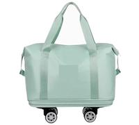 Sac à Bagages Extensible avec Roue Universelle, Grande capacité, séparation sèche et Humide, Sac de Voyage d'affaires, Sport(Green)
