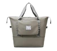 Sac à Bagages Portable Bagage Pliable de Taille Moyenne for Femme, Sac Rangement Portable Grande capacité for Courte Distance, Voyage polochon Fitness(Gray)