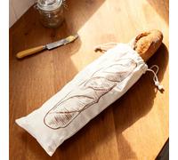 Sac à baguette en coton et lin avec cordon de serrage | Sac à pain réutilisable en coton et lin pour baguettes, petits pains et pain