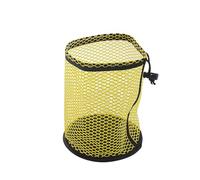 Sac à balles de Golf avec Cordon Serrage, pouvant contenir 12, 25 ou 50 Sport Polyvalent en Filet, Organisateur Portable et Accessoires pour Sport Balles(Yellow,L)