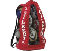 Gilbert Porte-balles de Rugby Respirant pour 12 Ballons, Rouge
