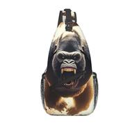 Sac à bandoulière 3D Dynamic Gorilla - Sac à bandoulière de voyage pour homme - Sac à dos de randonnée