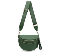 Sac à bandoulière à carreaux en nylon pour femme, sac banane tendance à motif damier avec bandoulière, Vert haricot pur, Tendance