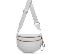 Sac à bandoulière à carreaux en nylon pour femme, sac banane tendance à motif damier avec bandoulière, Gris clair pur., Tendance