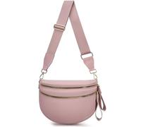 Sac à bandoulière à carreaux en nylon pour femme, sac banane tendance à motif damier avec bandoulière, Rose pur, Mode