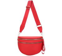 Sac à bandoulière à carreaux en nylon pour femme, sac banane tendance à motif damier avec bandoulière, Rouge pur, Tendance