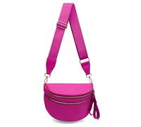 Sac à bandoulière à carreaux en nylon pour femme, sac banane tendance à motif damier avec bandoulière, Rouge rose pur, Tendance