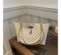 Sac à bandoulière à chaîne avec motif géométrique contrasté à la mode, adapté pour faire du shopping, porter un portefeuille, les jeunes femmes, les étudiantes, les nouveaux venus, les travailleurs de
