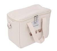 Sac à Bandoulière à Couches, Sac à Main de en Tissu Oxford pour Maman, Grande capacité Portable avec Poignée pour Biberon (WHITE)