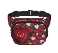 Sac à bandoulière à double couche unisexe imprimé pour la Saint-Valentin, accessoires d'entraînement, noir, taille unique, noir, taille unique, noir, One Size