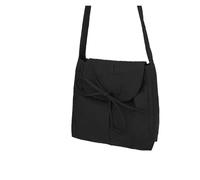 Sac à bandoulière à rabat en nylon, sac à bandoulière de grande capacité, sac à bandoulière décontracté pour étudiant, noir, Taille unique